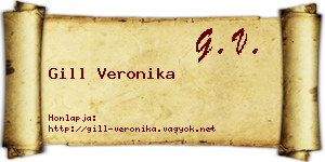 Gill Veronika névjegykártya